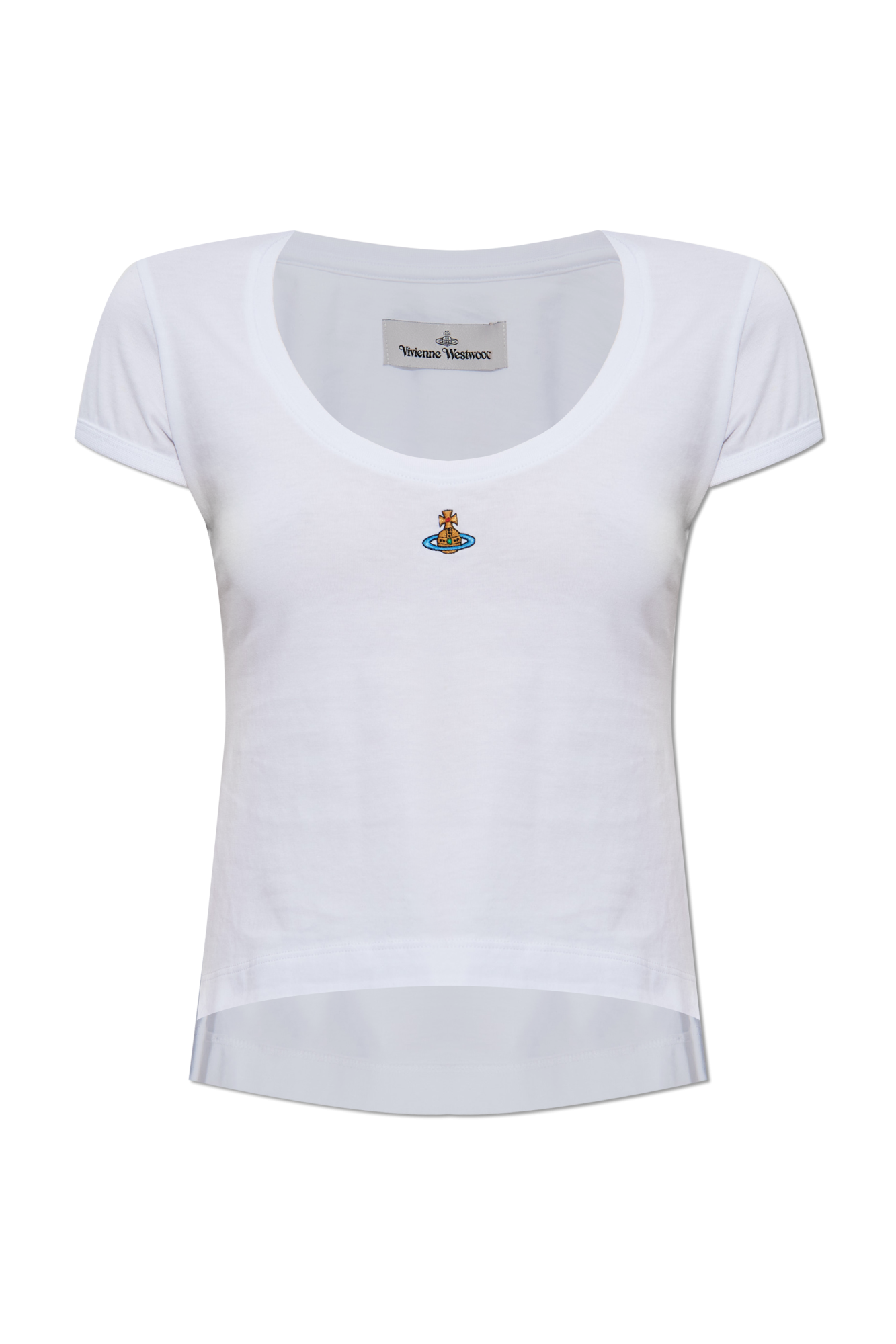 Vivienne Westwood ホワイトT シャツ 半袖 S White Cropped t-shirt with logo Vivienne Westwood - Vitkac